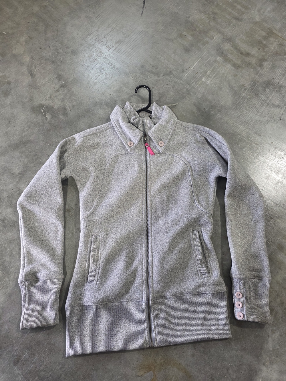 Burton Light Gray Full-Zip Women's Bomber Jacket